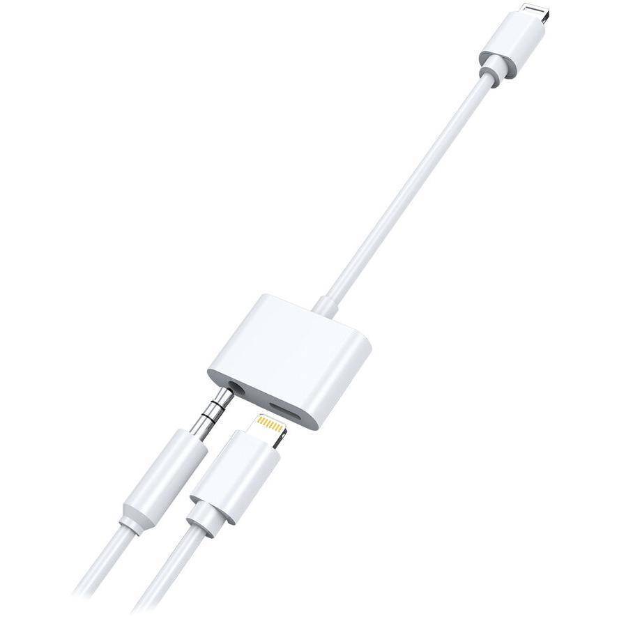 2GO Audio-Lade-Adapter Stereo Lightning 10cm weiß Multimedia-Technik Apple Zubehör