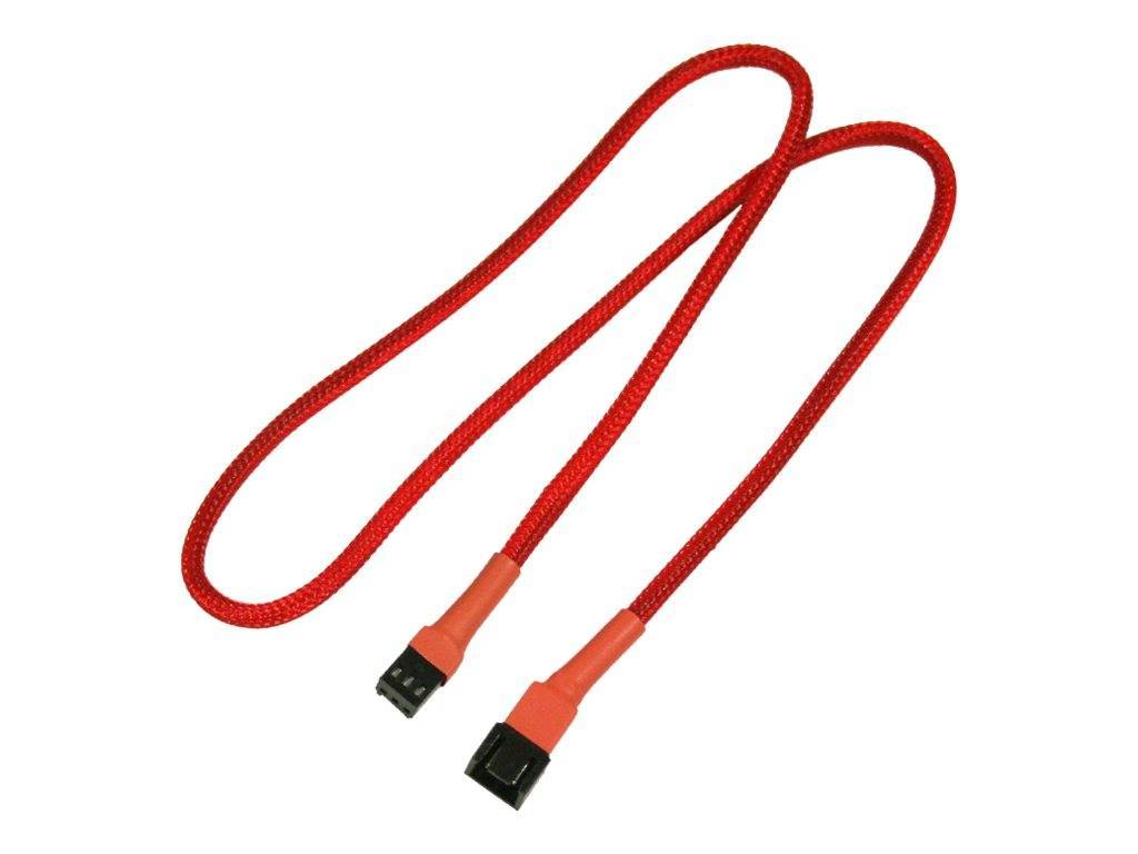 Nanoxia Kabel 3-Pin Verlängerung, 60 cm, rot Multimedia-Technik