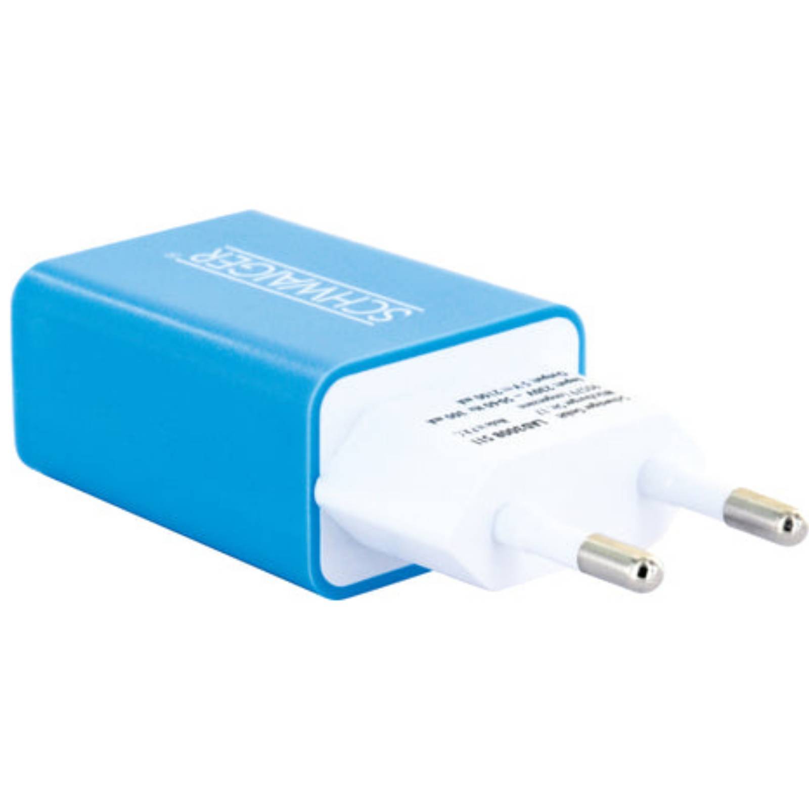 Schwaiger Ladegerät Schutzsystem USB 2.0 A 230V Türkis Blau Multimedia-Technik