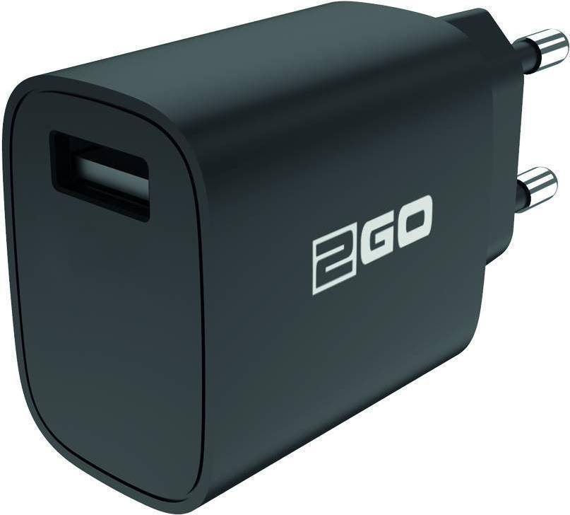 2GO Ladegerät 12W 1x USB-A schwarz Multimedia-Technik