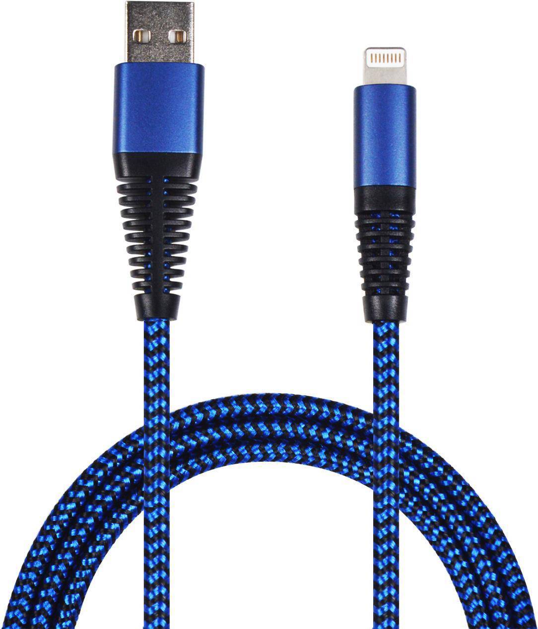 2GO USB Lade-/Datenkabel Lightning 1m Nylon blau PET-Verp. Multimedia-Technik Apple Zubehör