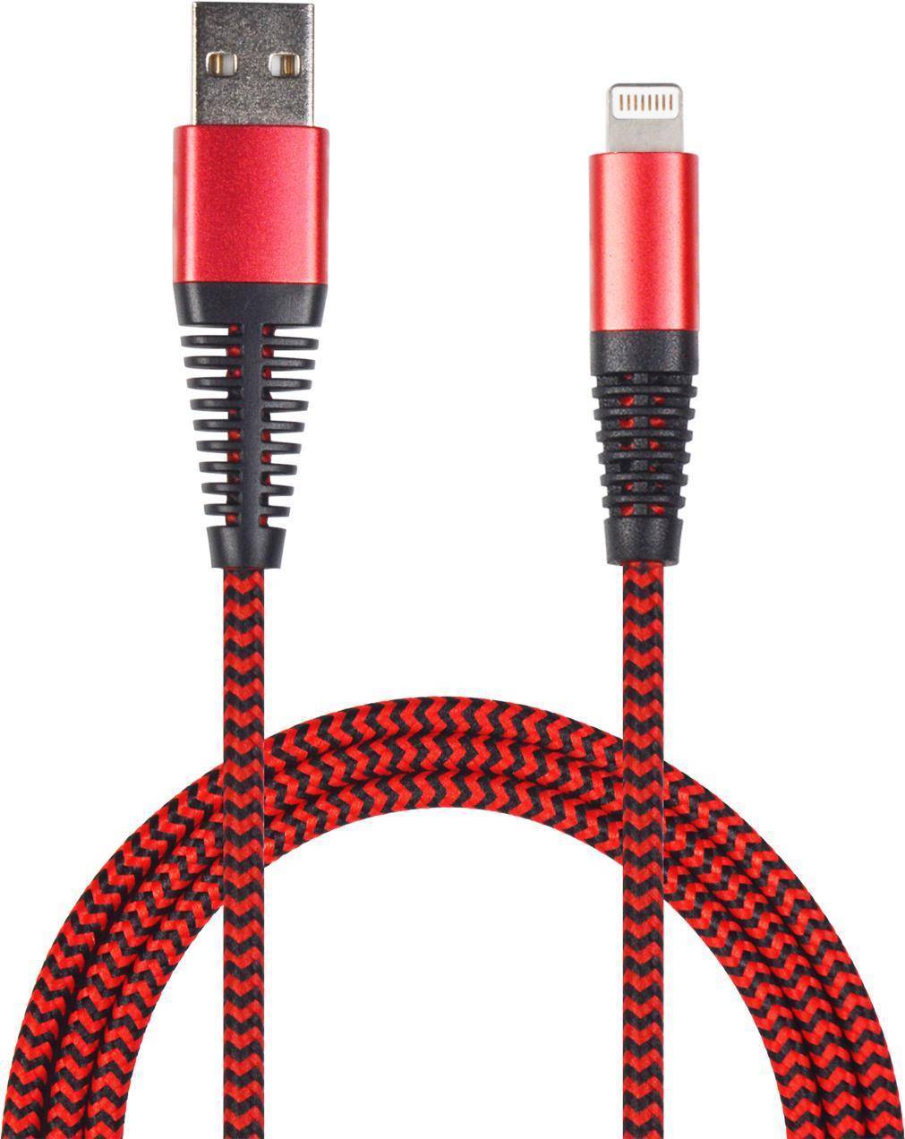 2GO USB Lade-/Datenkabel Lightning 1m Nylon rot PET-Verp. Multimedia-Technik Apple Zubehör
