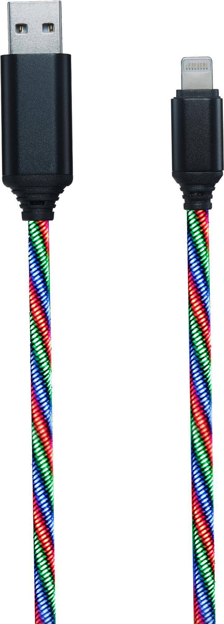 2GO USB Datenkabel Tricolor LED-Beleuchtung Lightning 1m Multimedia-Technik Apple Zubehör