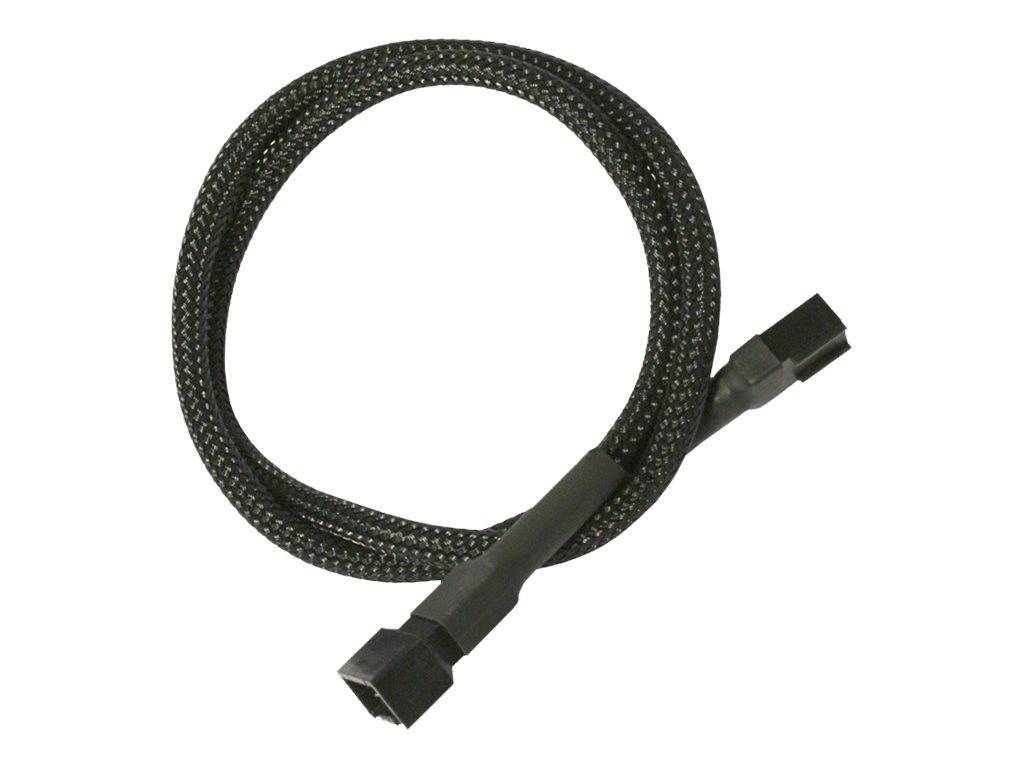 Nanoxia Kabel 3-Pin Verlängerung, 30 cm, schwarz Multimedia-Technik