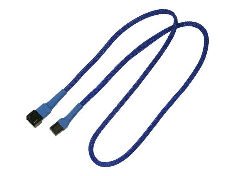 Nanoxia Kabel 3-Pin Verlängerung, 60 cm, blau Multimedia-Technik