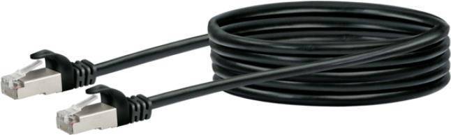 Schwaiger CAT6 Netzwerkkabel, S/FTP, 2,5m, schwarz Multimedia-Technik Cat6 Kabel