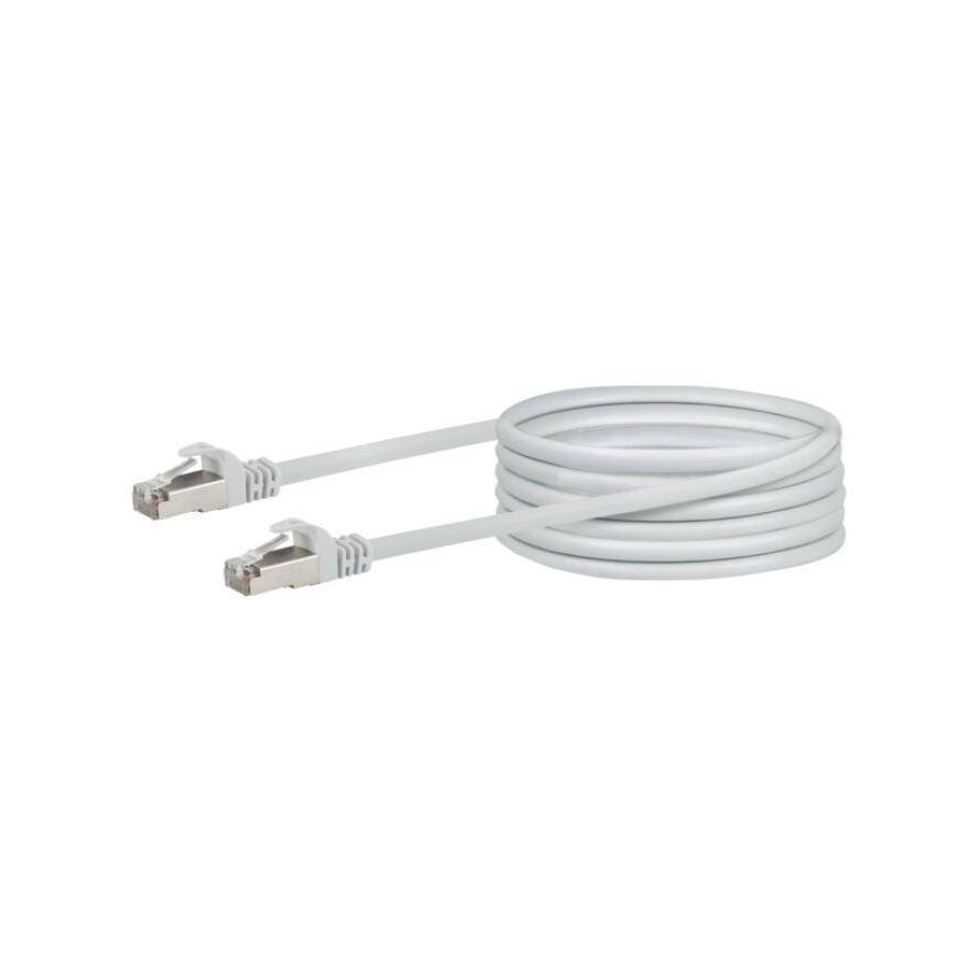 Schwaiger CAT 6 Netzwerkkabel S/FTP 1 GBit/s 10m Weiß Kabel Patchkabel RJ45 Cat.6