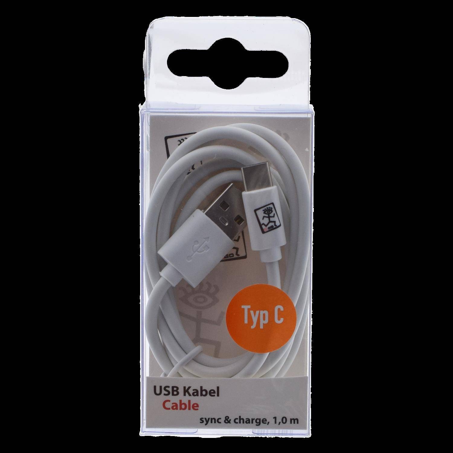 2GO USB Lade-/Datenkabel USB Type-C 3.1 1m weiß PET-Box Multimedia-Technik Kabel