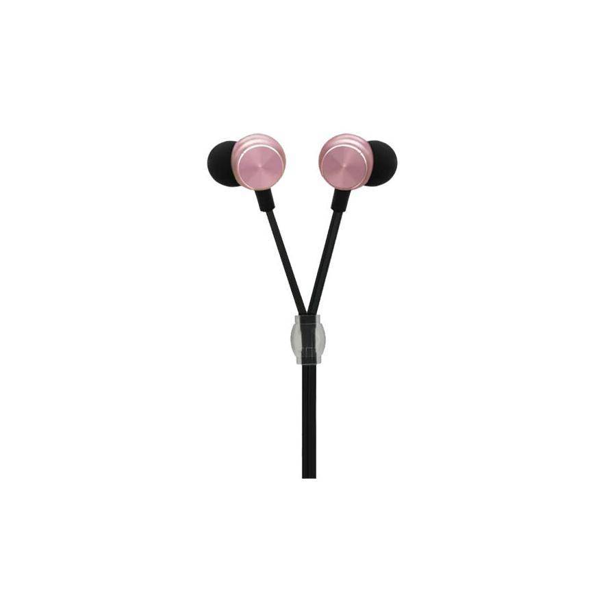 2GO In-Ear Stereo-Headset Luxury Zipper-Style rosé Eingabe / Ausgabe Kopfhörer & Headsets