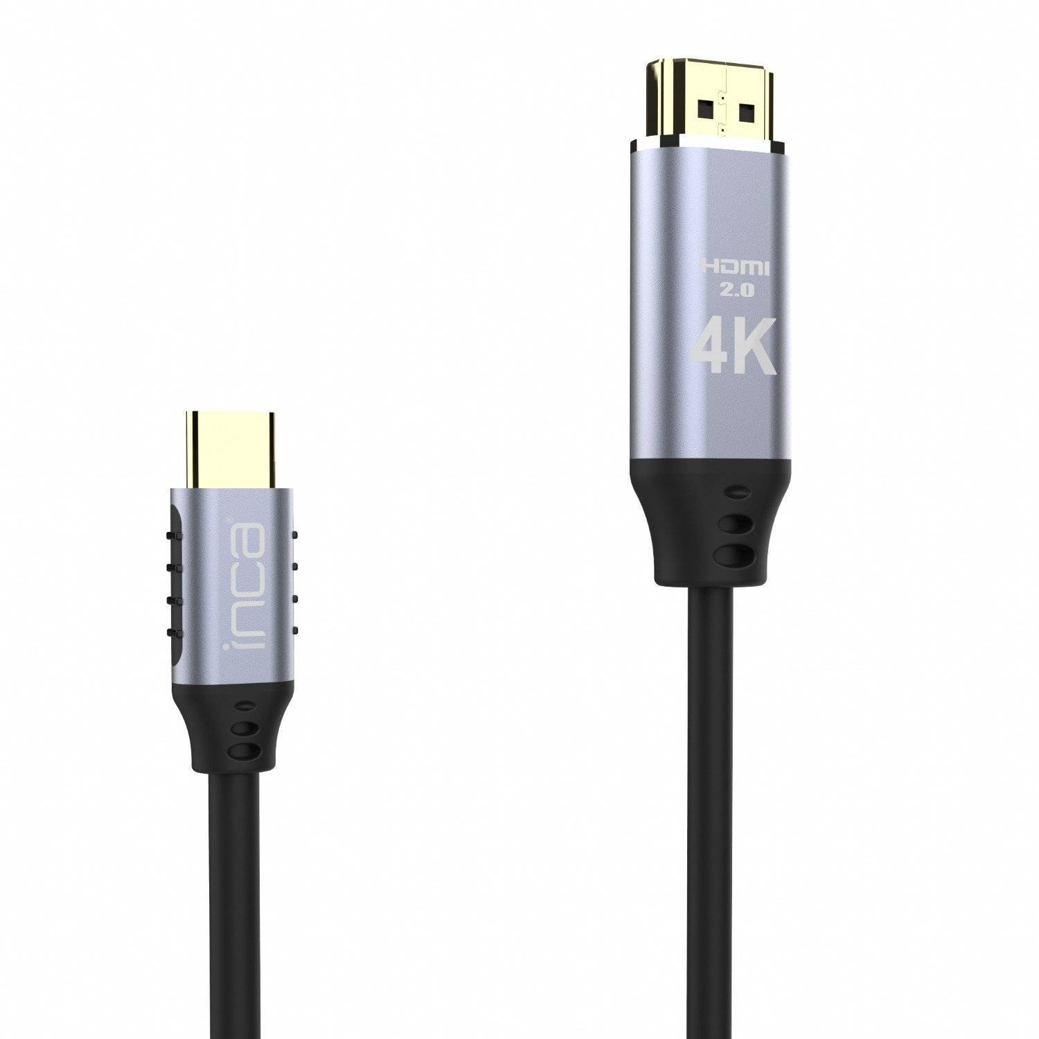 INCA Adapter HDMI1.4->USB-C St/St 4K@ 60Hz 2.00m gr Multimedia-Technik HDMI-Adapter