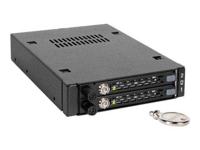 We-Ra. IcyDock 2x6,3cm SATAI-III/SAS HDD&SSD in 1x3,5 Metal Multimedia-Technik Festplattenwechselr.