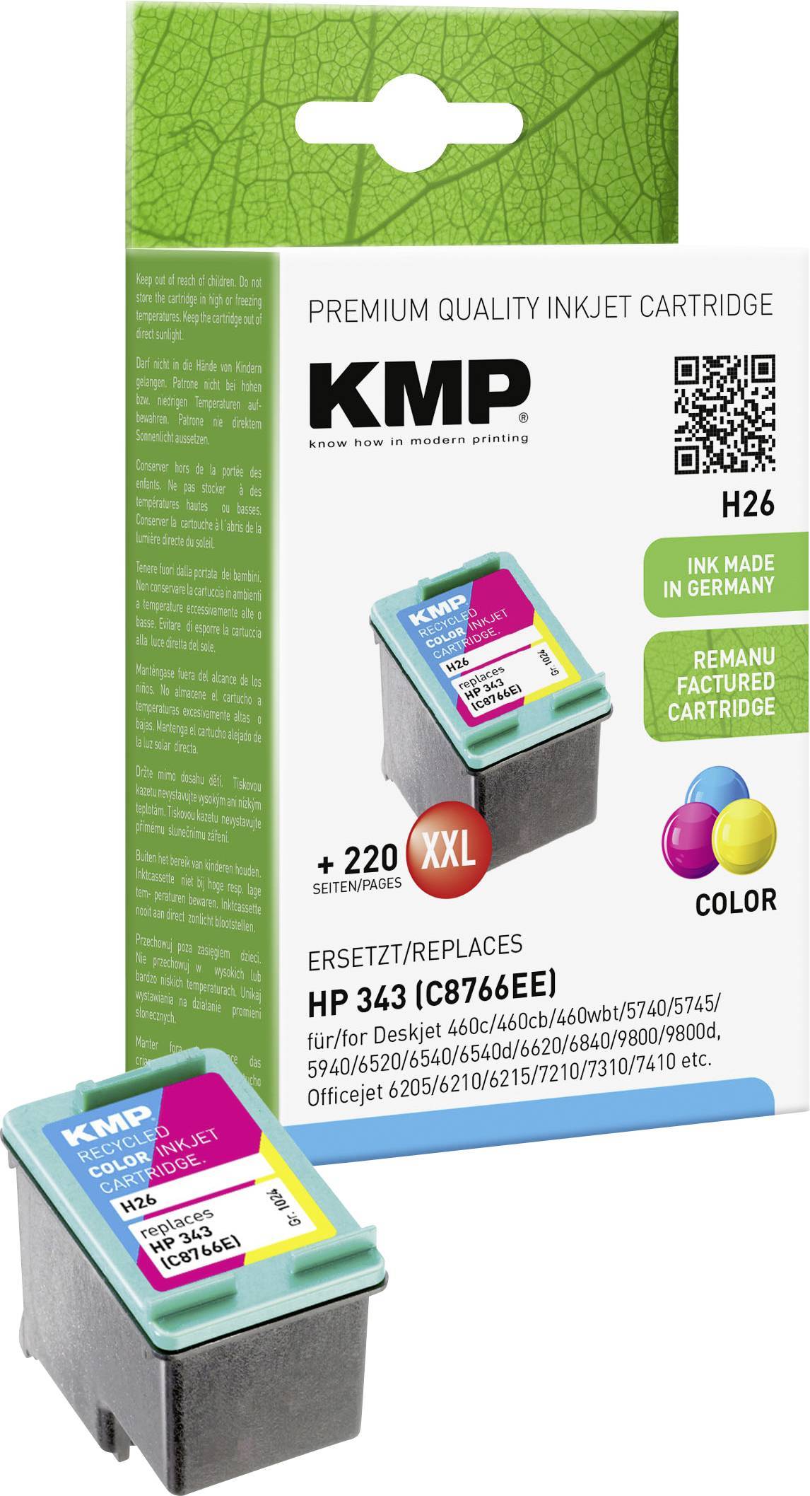 KMP Patrone HP C8766E Nr.343 color 550 S. H26 refilled Multimedia-Technik Patronen HP