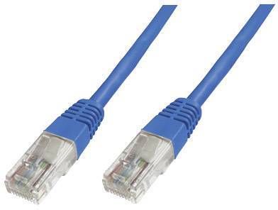 DIGITUS Patchkabel RJ45 U/UTP Cat5e 0.50m blau Polybeutel Kabel Cat.5e