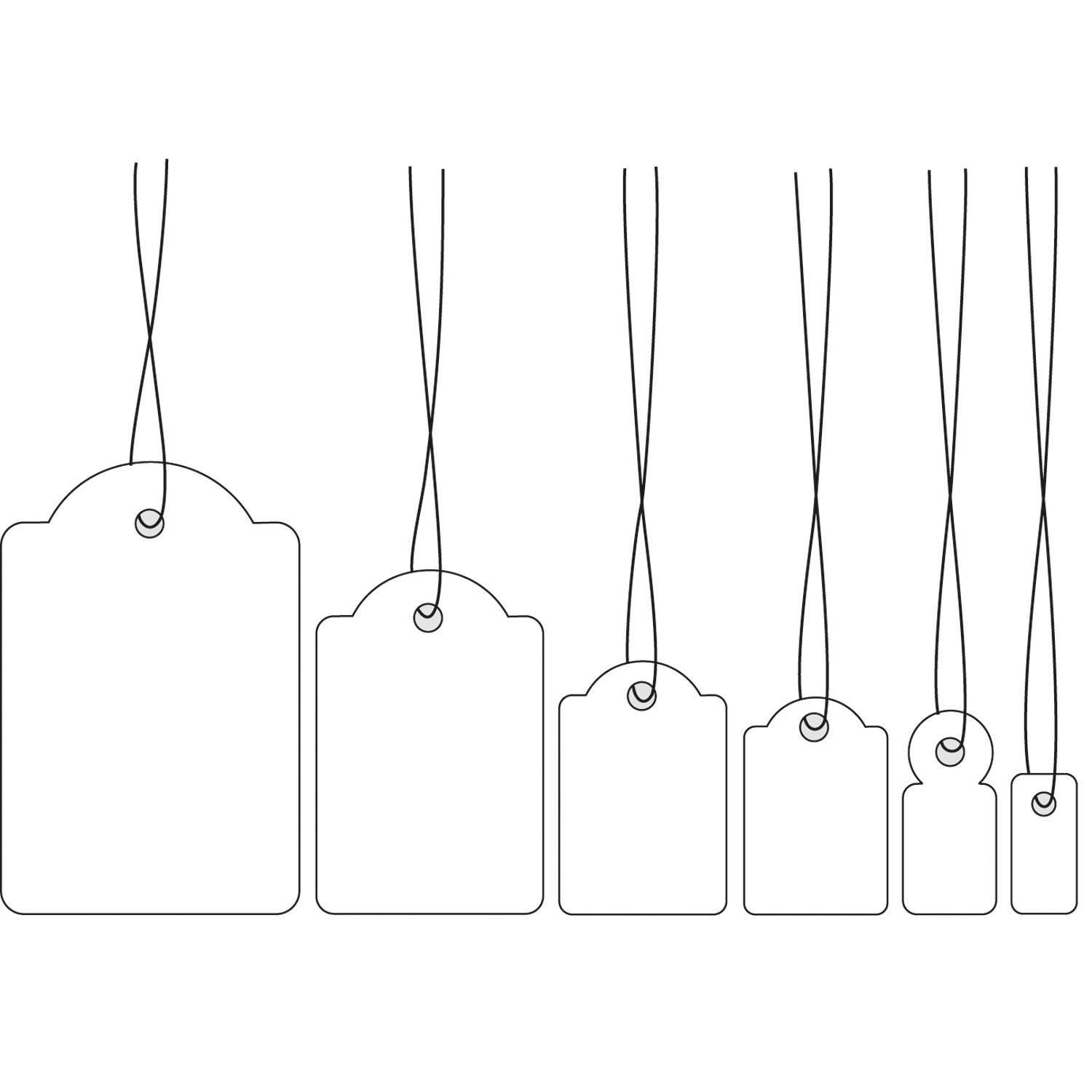 HERMA Hängeetiketten 18x28 mm mit Faden weiß 1000 St. Multimedia-Technik Etiketten