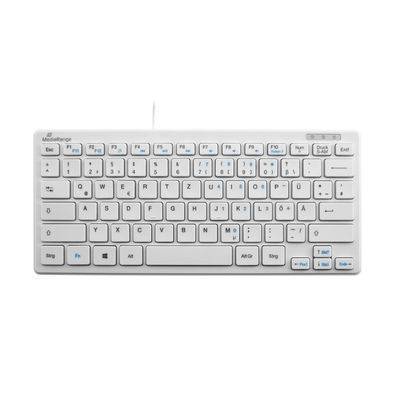 MediaRange Tastatur USB 2.0 Kompakt Flach 78 Tasten weiß Eingabe / Ausgabe Mäuse & Tastaturen