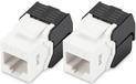 DIGITUS Keystone Jack Cat6/RJ45->LSA ungeschirmt 250MHz 2St Multimedia-Technik
