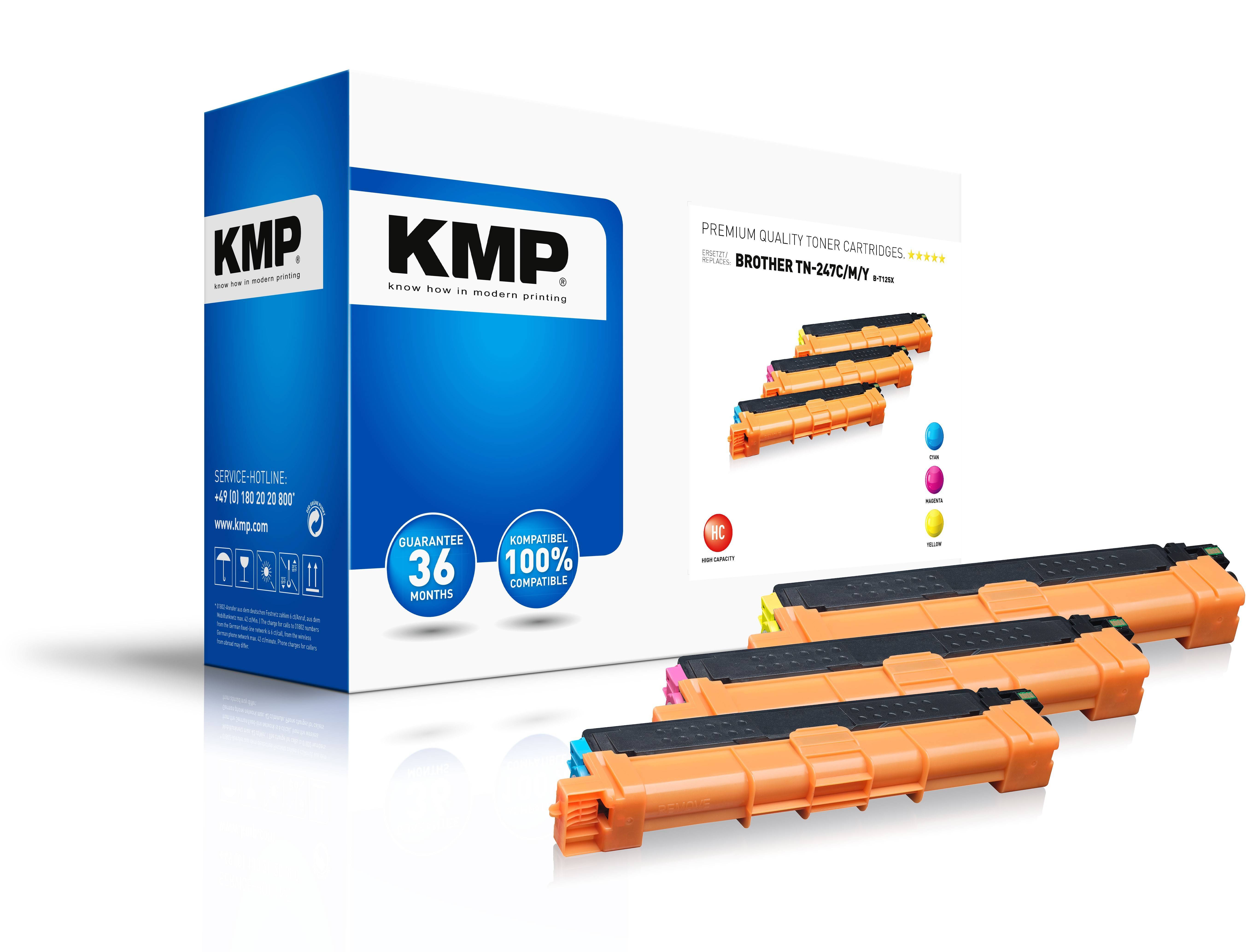 KMP Toner Brother TN-247 Multipack 3x2.300 S. B-T125CM remanufactured Multimedia-Technik