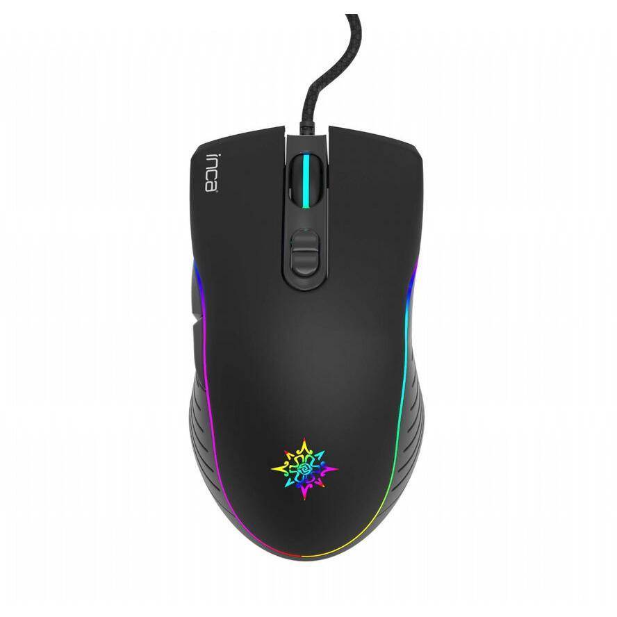 INCA Gaming Maus RGB/ 4800DPI/ 7Tasten/USB 1.50m schwarz retail Eingabe / Ausgabe Mäuse &