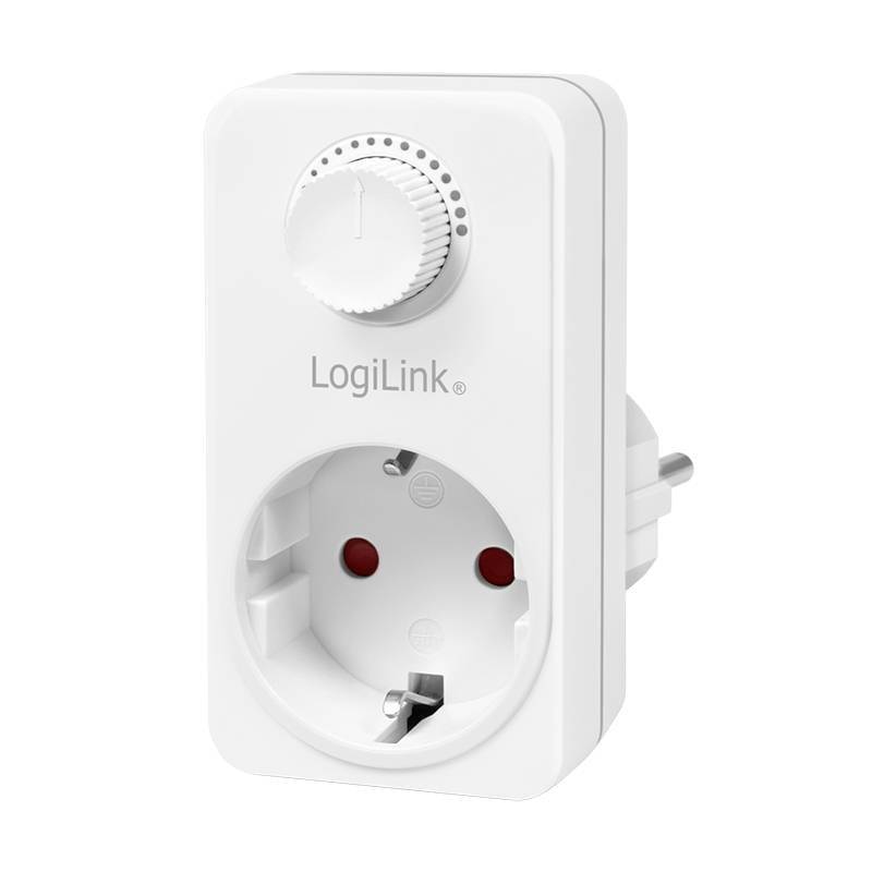 Logilink Steckdosenadapter mit Dimmer weiß Multimedia-Technik Adapter