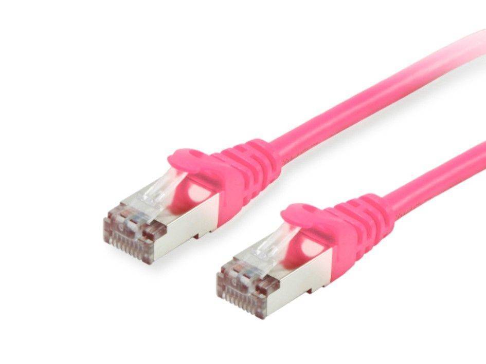 Equip Patchkabel Cat6 S/FTP 2xRJ45 15.00m pink LSZH Polybeutel Kabel RJ45 Cat.6