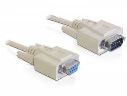 DELOCK Seriell-Verl. D-Sub9 -> St/Bu 1.00m grau Multimedia-Technik Serielle Kabel