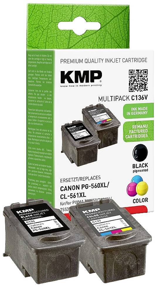 KMP Patrone Canon PG-560XL / CL-561XL 2er-Pack refilled remanufactured Multimedia-Technik Patronen
