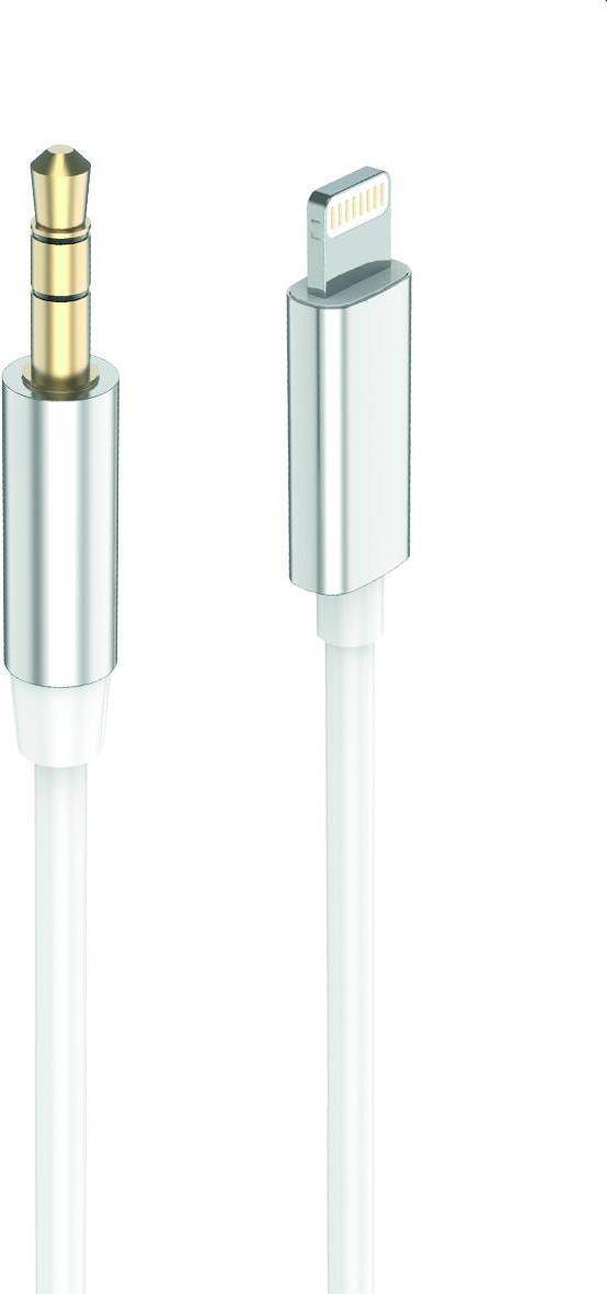 2GO AUX/MP3 Audiokabel für Lightning-Geräte 100cm weiß Multimedia-Technik Apple Zubehör