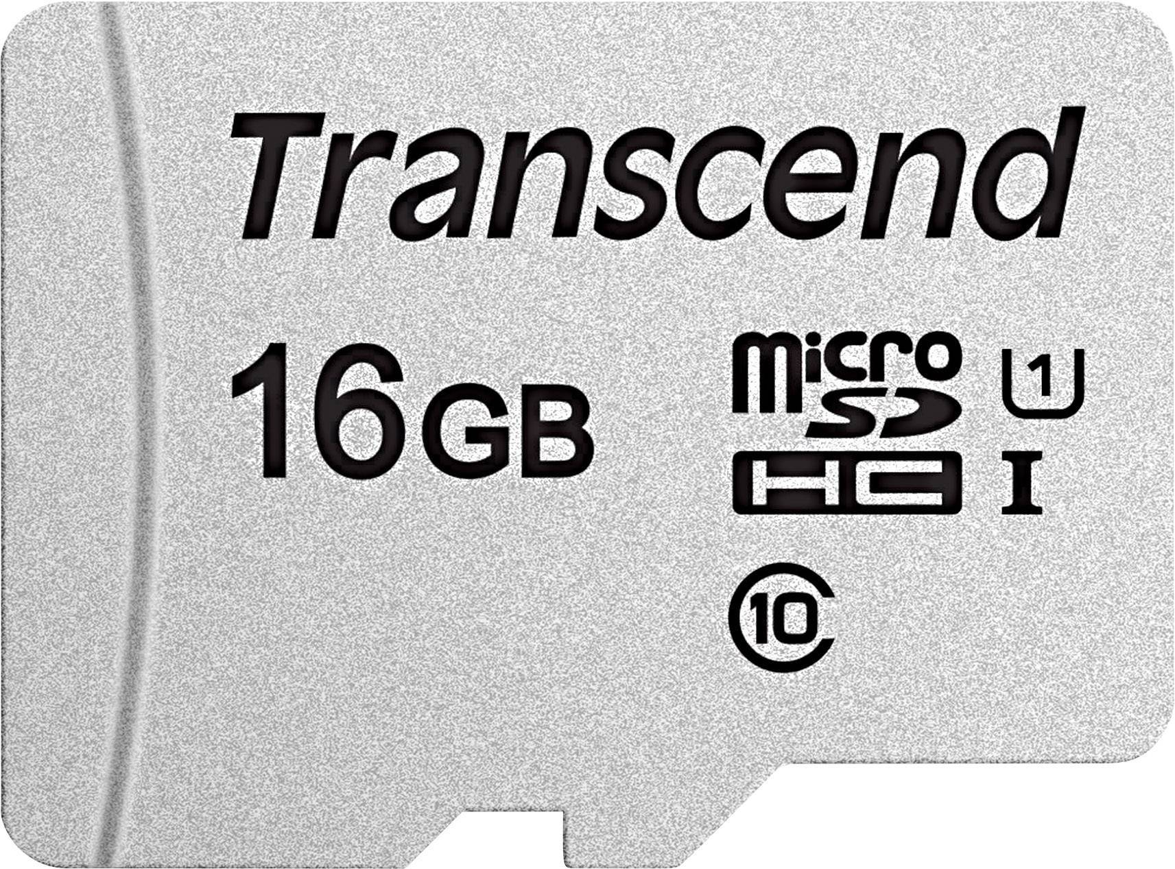 SD microSD Card 16GB Transcend SDHC USD300S (ohne Adapter) Multimedia-Technik Micro SD Karten
