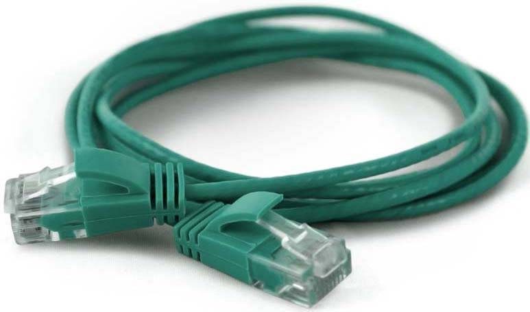 Wantec Patchkabel UTP CAT6a d=2,8mm 0,10m grün Kabel RJ45 Cat.6