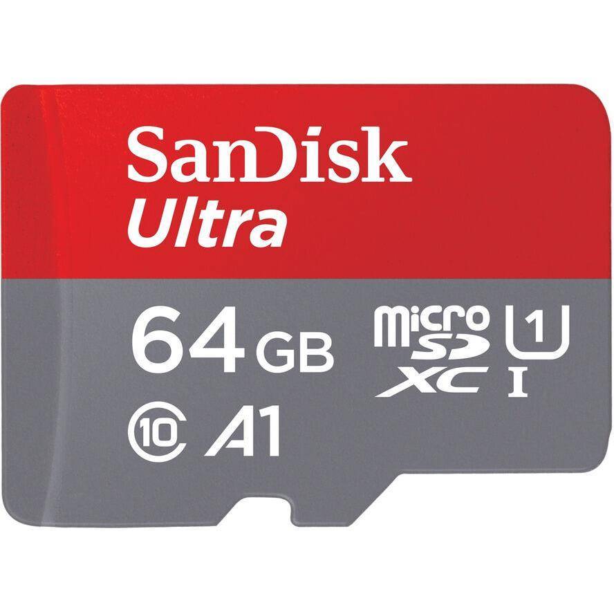 SD MicroSD Card 64GB SanDisk Ultra A1 Class 10 inkl. Adap Multimedia-Technik Micro SD Karten