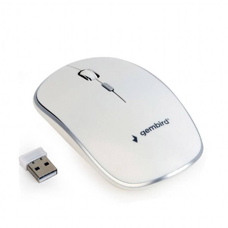 gembird Maus OPT WIRELESS 4 Tasten inkl. nano USB weiß Eingabe / Ausgabe Mäuse & Tastaturen