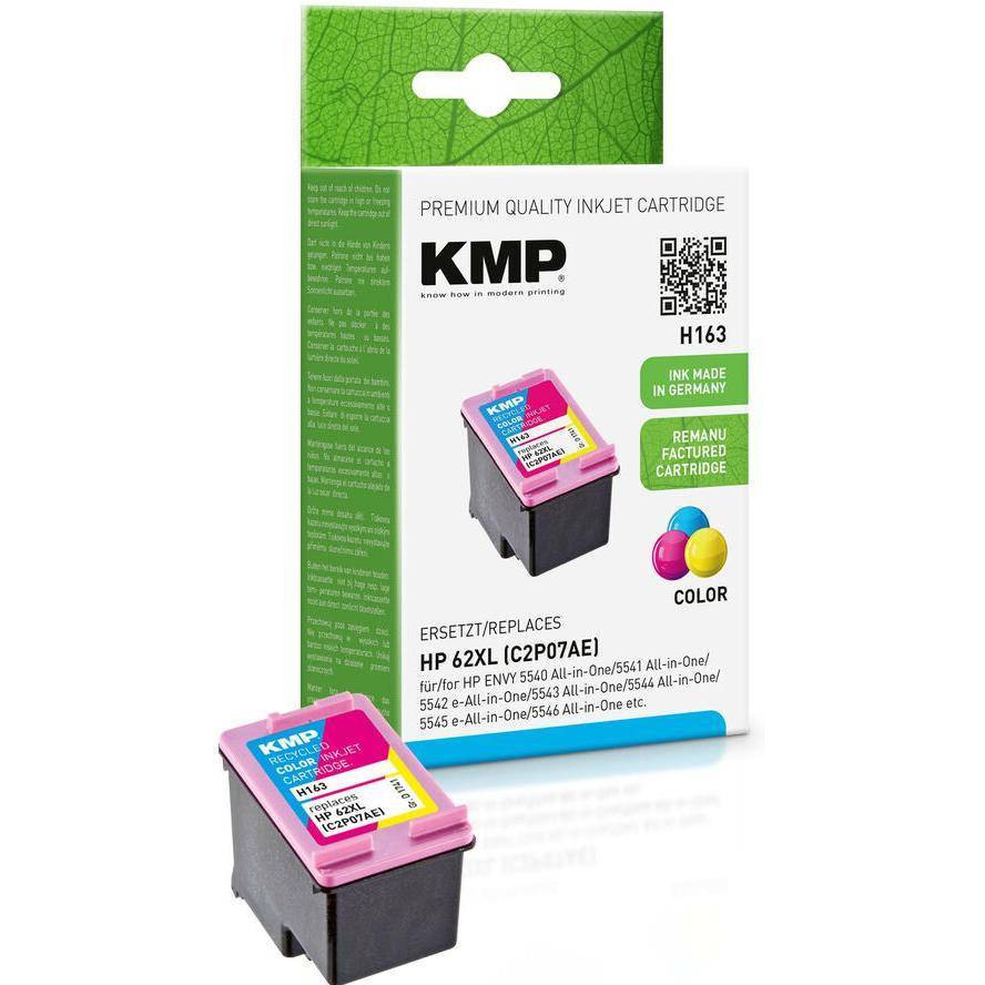 KMP Patrone HP C2P07AE NR.62XL color 415S. H128 refilled Multimedia-Technik Patronen HP