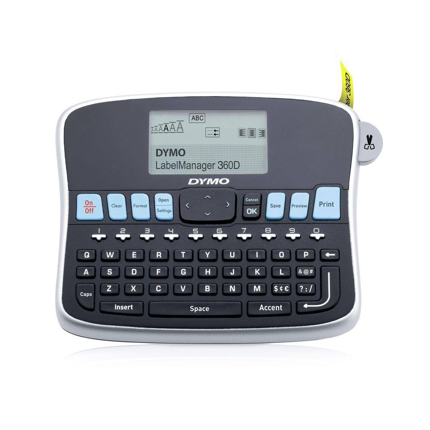 DYMO LabelManager 360D 6/9/12/19 mm D1-Bänder Qwerty UK/HK Multimedia-Technik Etikettendrucker