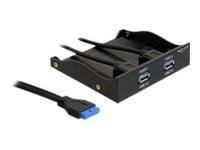 DELOCK FrontPanel 3,5 2x USB3.0 inkl 5,25 Blende Multimedia-Technik Frontpanel