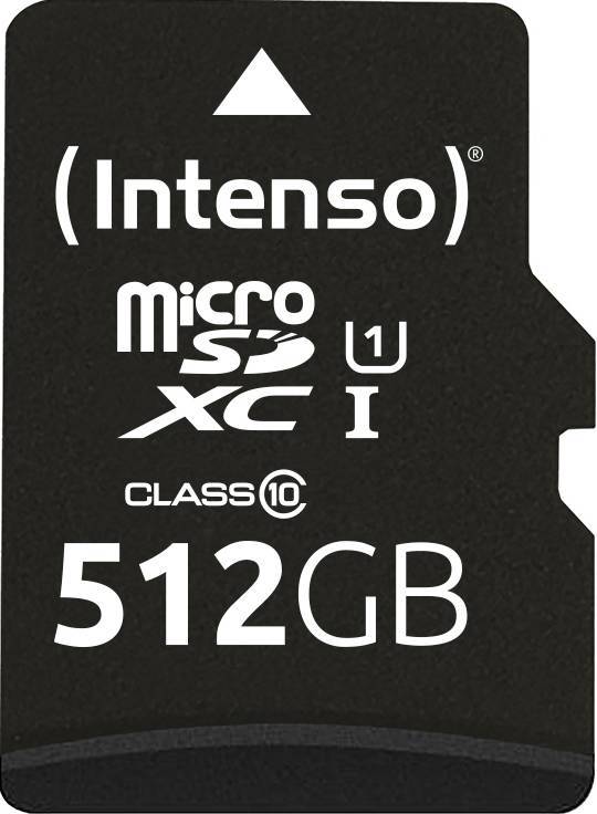 SD MicroSDXC Card 512GB Intenso UHS-I inkl. SD- Adapter retail Multimedia-Technik Micro SD Karten