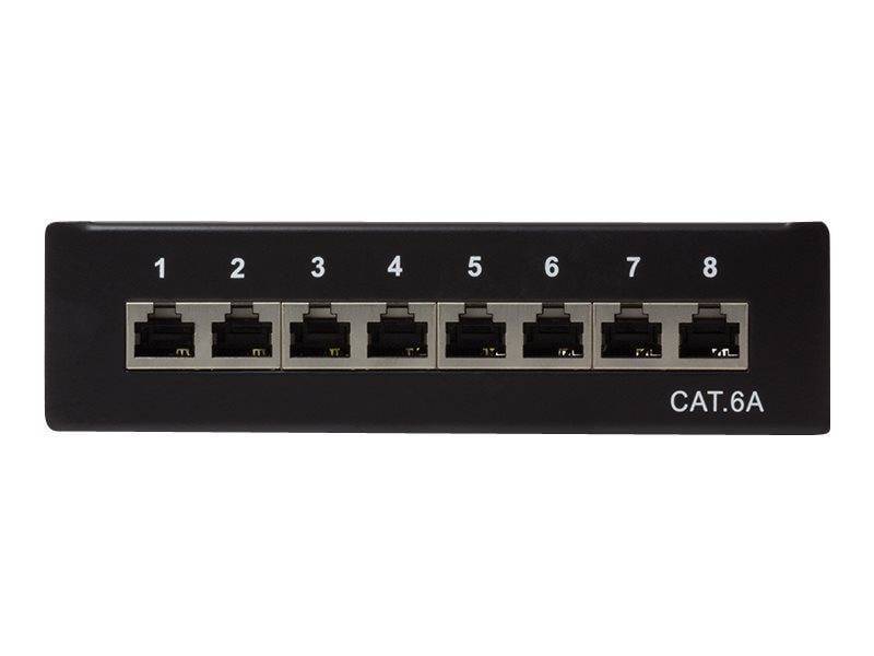 Logilink Patchpanel Cat.6A Tisch/Wand 8-port, Schwarz Multimedia-Technik
