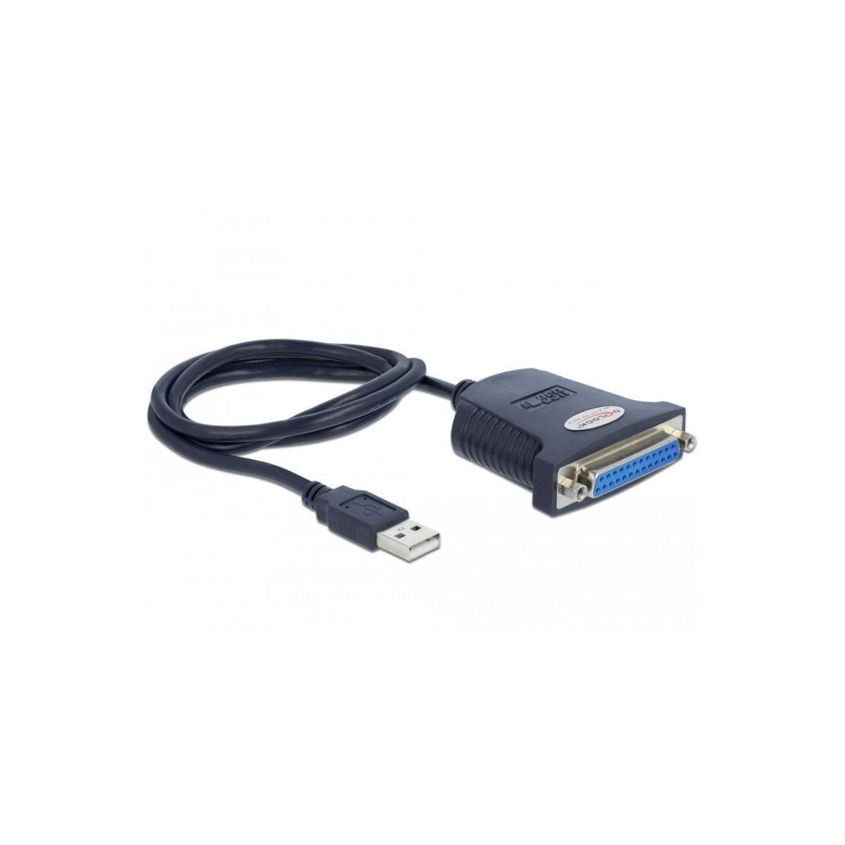 DELOCK USB1.1 Kabel A -> D-Sub25 St/Bu 0.80m sw Multimedia-Technik USB-Kabel
