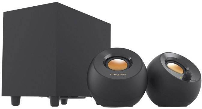 Creative Aktivbox Pebble Plus 2.1 Schwarz Multimedia-Technik Aktivboxen
