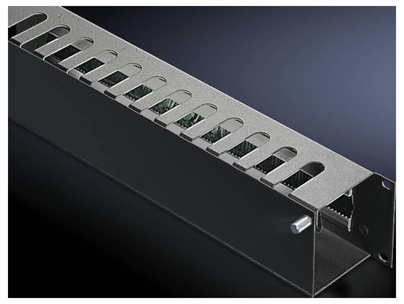 Rittal Rangierpanel 2HE Frontklappe RAL 9005 Multimedia-Technik 19 Zubehör