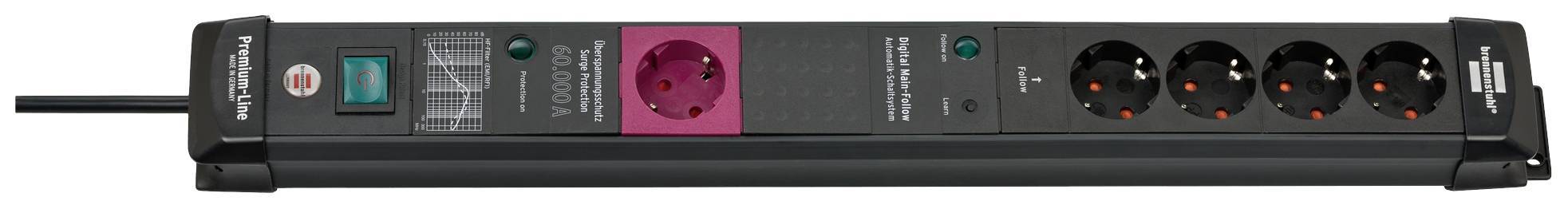 Brennenstuhl Premium-Line ÜSS 5fach M-Follow *DE* Multimedia-Technik Steckdosenleisten