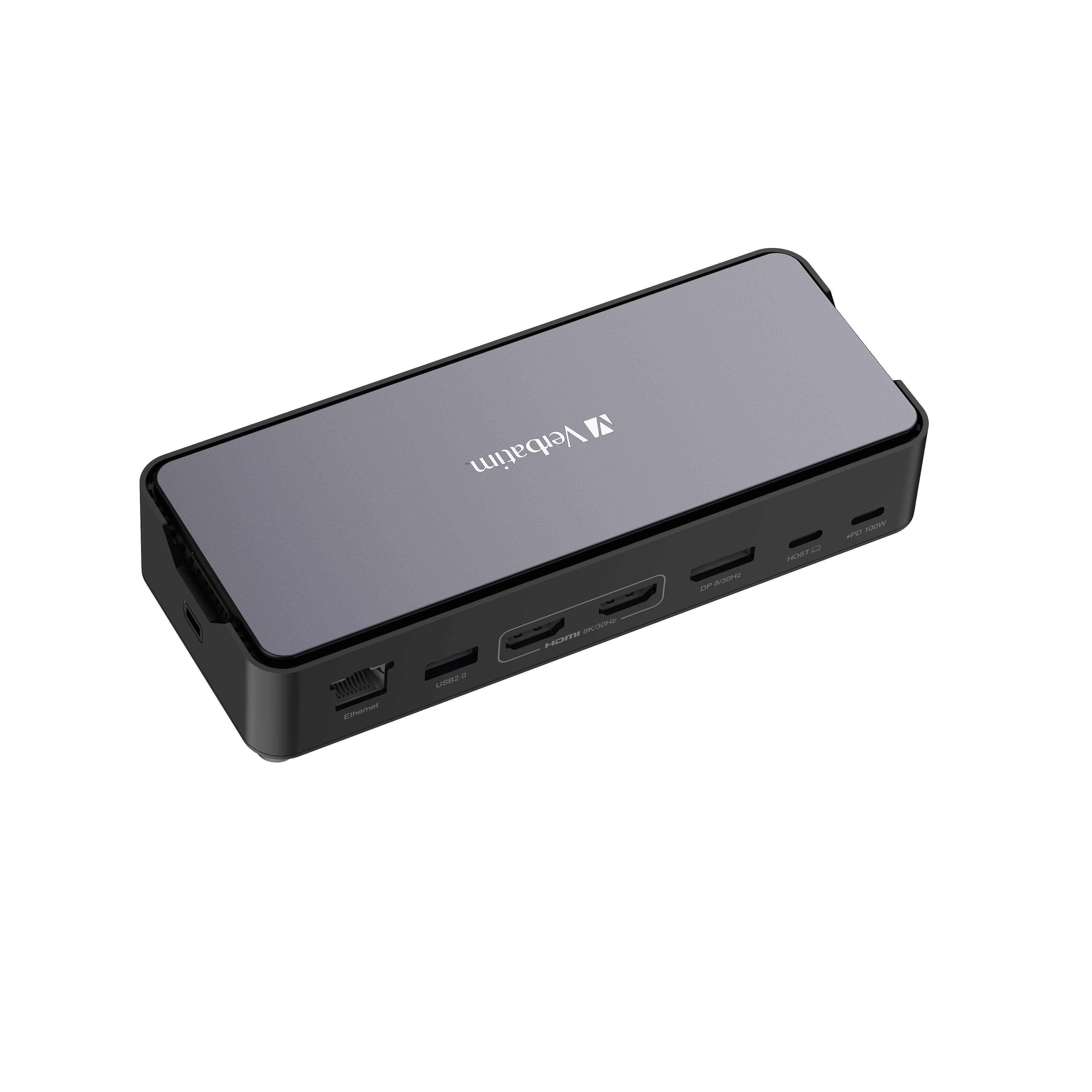 Verbatim USB-C Pro Docking Station 15 Port SSD slot CDS-15S Multimedia-Technik Dockingstation