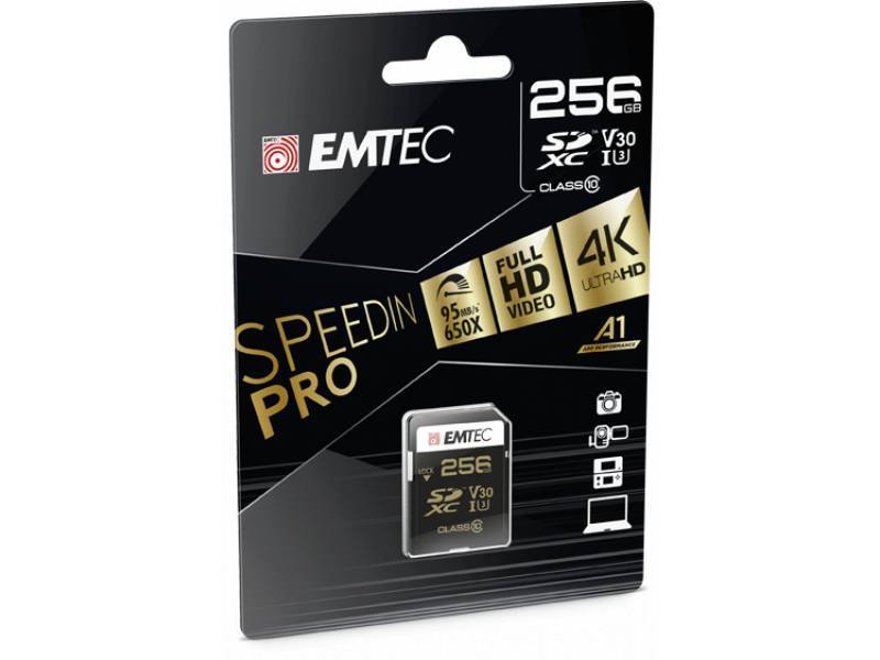 Emtec SD 256GB UHS-I U3 V30 SpeedIN Pro Multimedia-Technik SD Karten