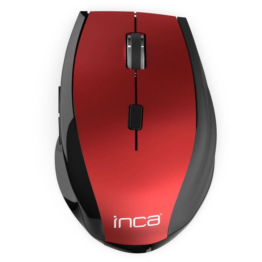 INCA Maus IWM-500GLK 1600 DPI,Wireless,Nano-USB,Laser,Rot retail Eingabe / Ausgabe Mäuse &