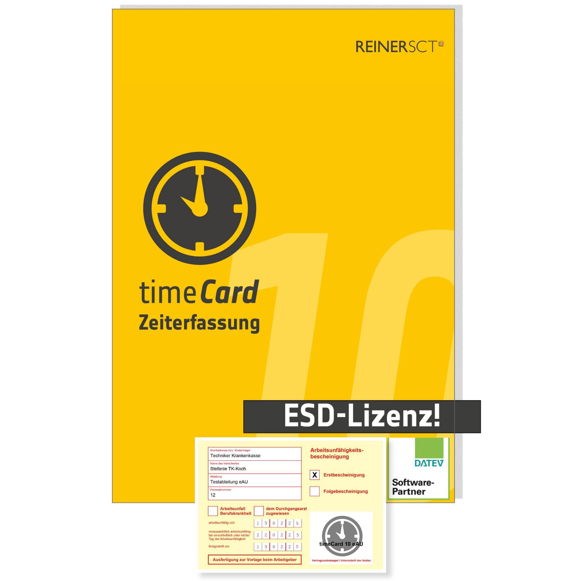 REINER SCT timeCard 10 AU 25 MA 1 Jahr Laufzeit Multimedia-Technik Software Lizenzen