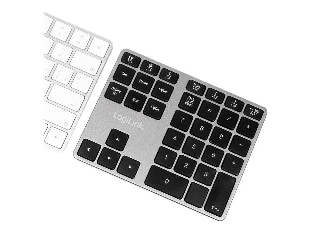Logilink Keypad Bluetooth, mit 35 Tasten, ALU, Space grau Eingabe / Ausgabe Mäuse & Tastaturen
