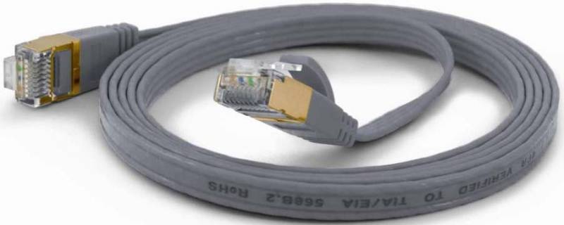 Wantec Patchkabel FTP CAT6 q=1,6x6,5mm 0,25m grau Multimedia-Technik Cat6 Kabel