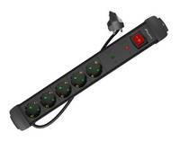 LANBERG Steckdosenleiste 1,5m 5xSchuko +Schalter +Übersp.Sch Multimedia-Technik Steckdosenleisten