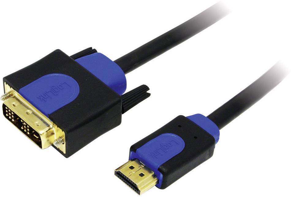 Logilink HDMI-DVI-Kabel Anschl. 18+1pin St/St 3.00m sw 1.4 Multimedia-Technik HDMI-Kabel