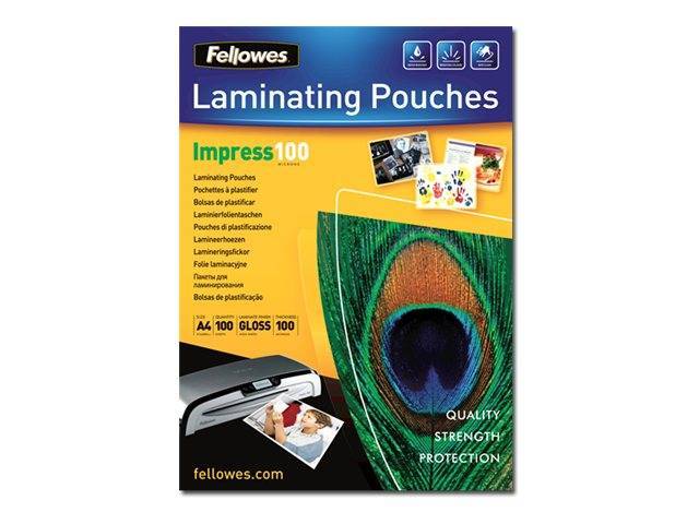 Fellowes Laminierfolie Impress A3 100Mikron glänzend 100P Multimedia-Technik Laminierfolien