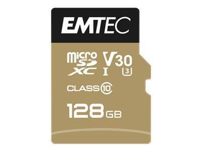 Emtec mSD 128GB UHS-I U3 V30 A1 SpeedIN Pro + Adapter Multimedia-Technik Micro SD Karten